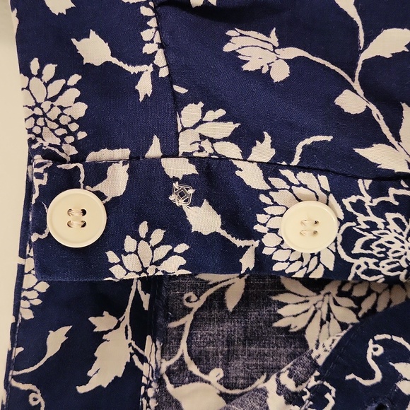 Vintage Navy/White summer dress, M - Picture 3 of 5